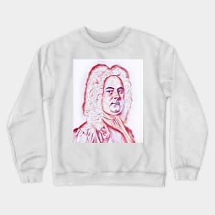 George Frideric Handel Portrait | George Frideric Handel Artwork | Line Art Crewneck Sweatshirt